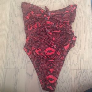 Inamorata Swim One piece - red python